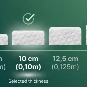 Độ cao nệm Kymdan Deluxe 2m