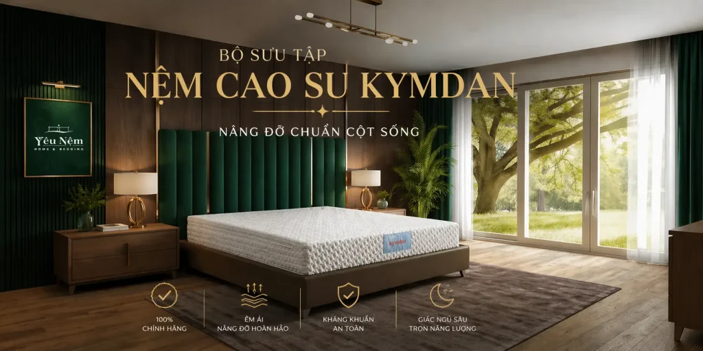 Nệm nào tốt nhất hiện nay? So sánh 9 dòng nệm mới nhất 2026 3 Nệm cao su thiên nhiên
