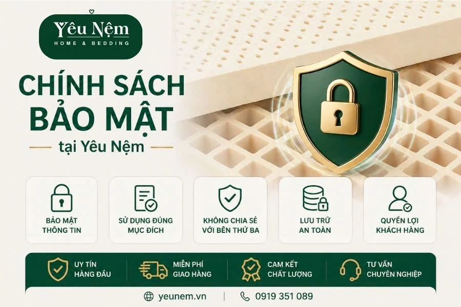 Chính Sách Bảo Mật 2026 1 Chính sách bảo mật tại Yêu Nệm
