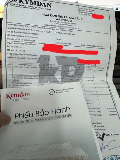 Các Cách Phân Biệt Nệm Kymdan Thật Giả Chính Xác Nhất 2026 3 Phiếu bảo hành nệm kymdan chính hãng