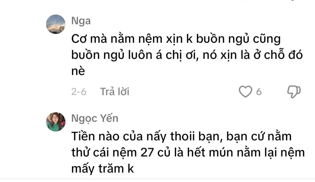 Khách hàng rất tin dùng nệm Kymdan