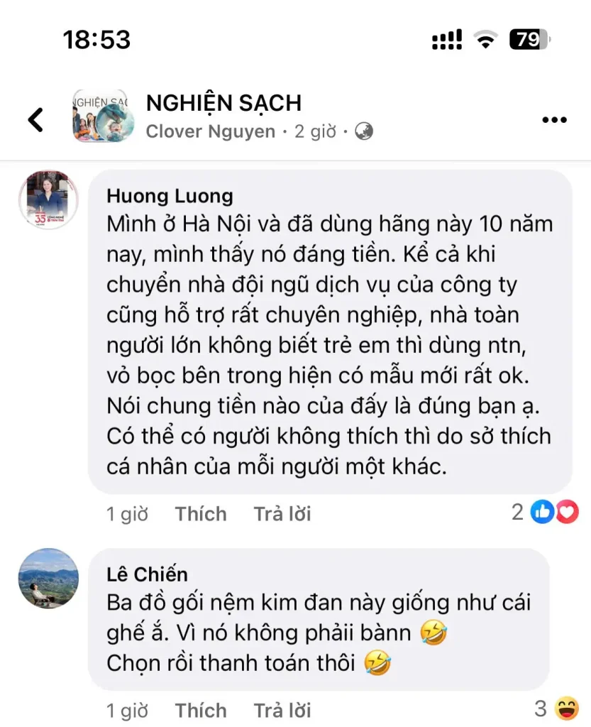 Khách hàng dùng nệm Kymdan chục năm vẫn bền