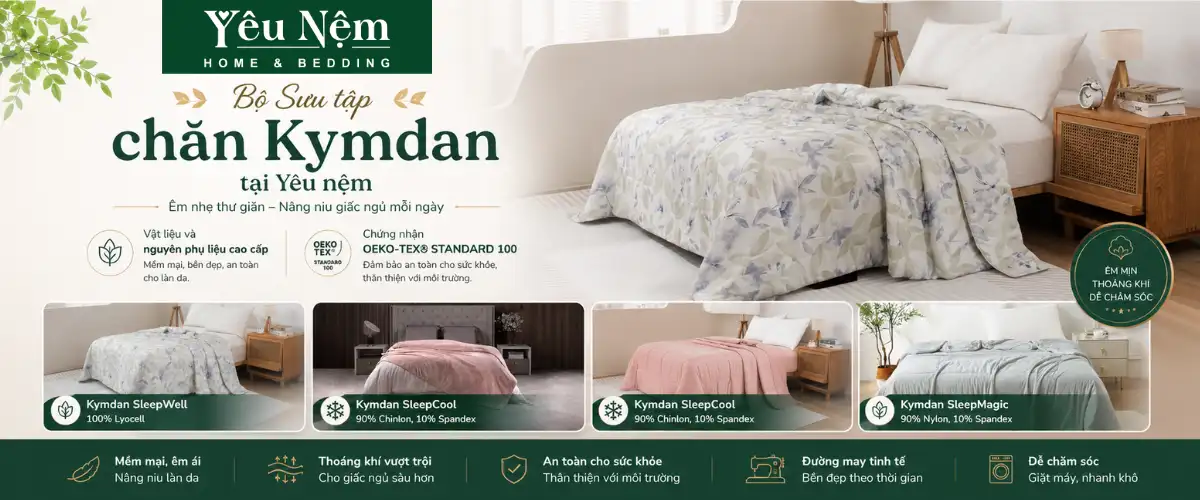 Bộ sưu tập chăn Kymdan tại yêu Nệm