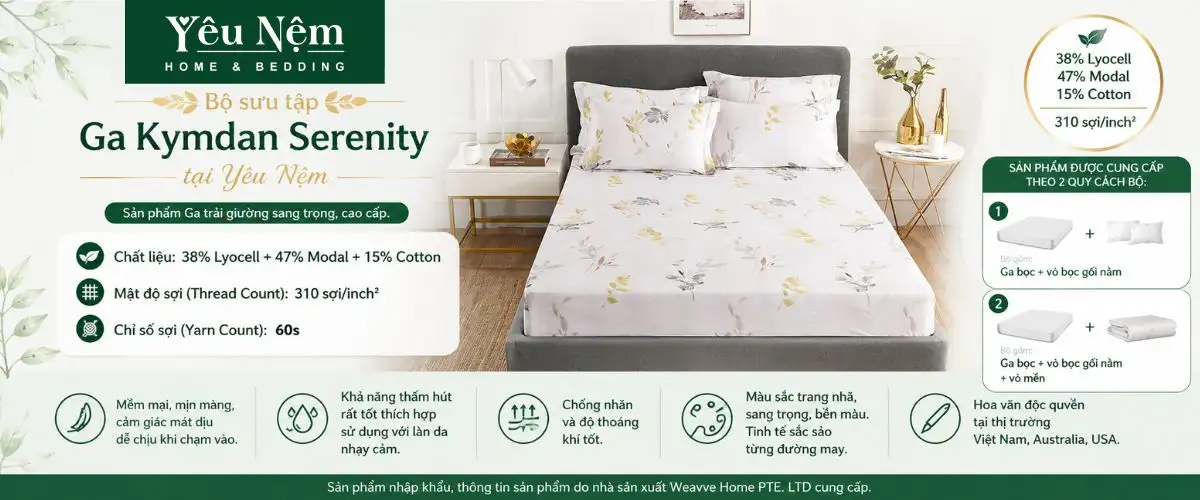 Bộ sưu tập Kymdan Serenity tại Yêu Nệm