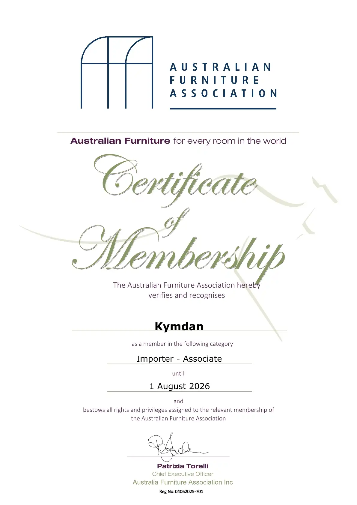 Spec Certificate