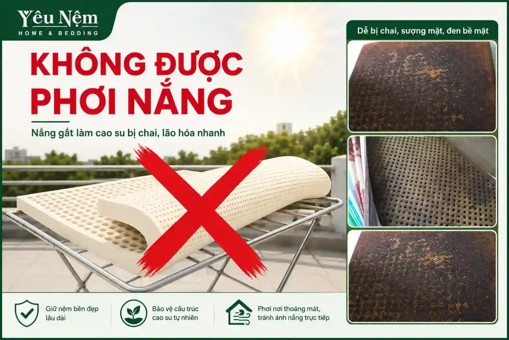 Nệm Kymdan Đà Nẵng: Tư Vấn Chọn Đúng, Giao Tận Nơi 10 Bảo quán đúng cách - Không phơi nắng nệm Kymdan