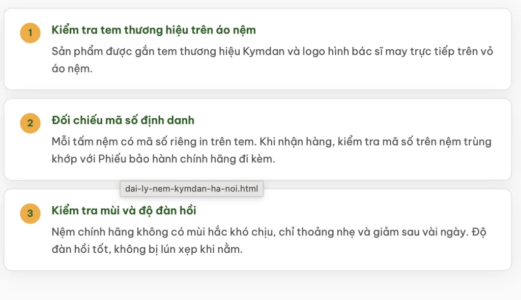 Sai Lầm Khi Mua Nệm Cho Căn Hộ Cao Cấp: Bạn Mắc Mấy Trong 7 Lỗi? 10 Bí quyết kiểm tra nệm Kymdan chính hãng