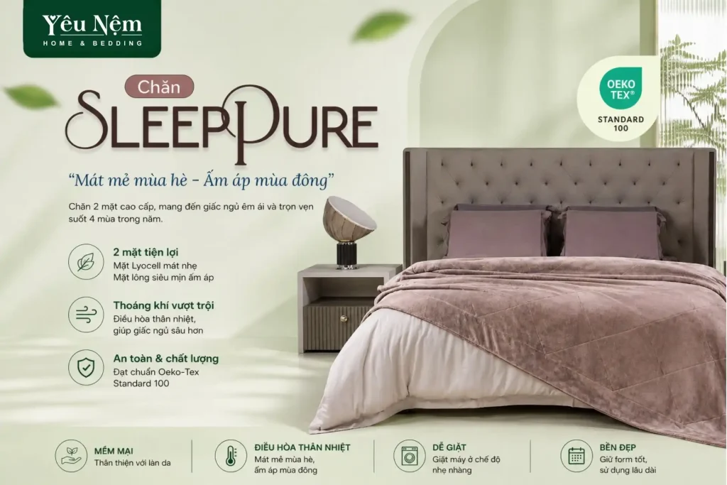 Mền (chăn) Kymdan SleepPure 1m6 6 Mền(chăn) Kymdan Sleeppure 1m6 Tại Yêu Nệm