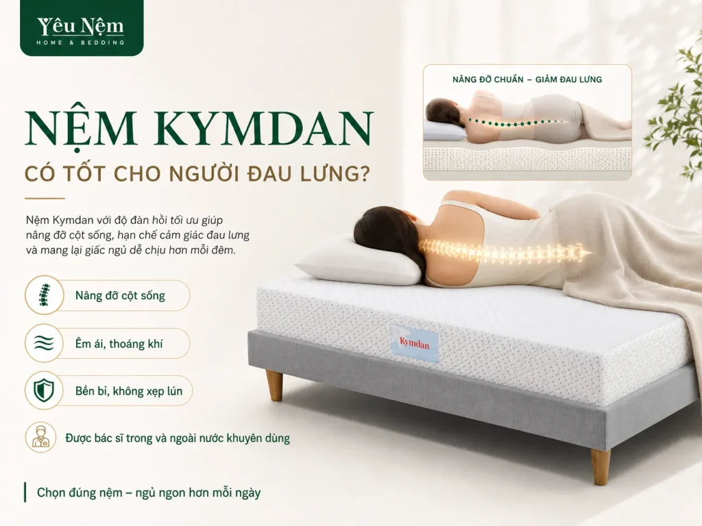 Nệm Kymdan có tốt cho người đau lưng không? Yeunem