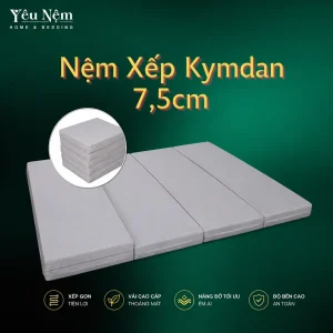 Nệm Xếp Kymdan 7,5cm 5 Nệm xếp Kymdan 7,5cm trải phẳng