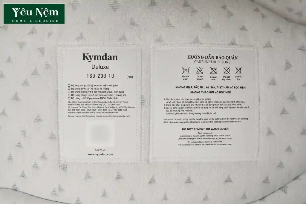 Nệm Kymdan Đà Nẵng: Tư Vấn Chọn Đúng, Giao Tận Nơi 8 Tem chống giả trên nệm kymdan