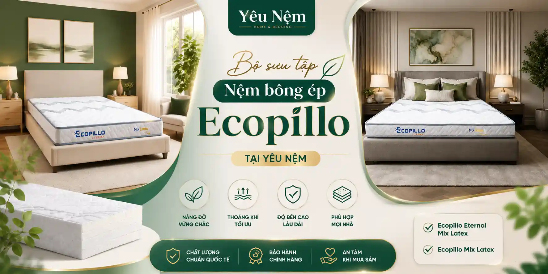 Nệm Bông Ép Ecopillo