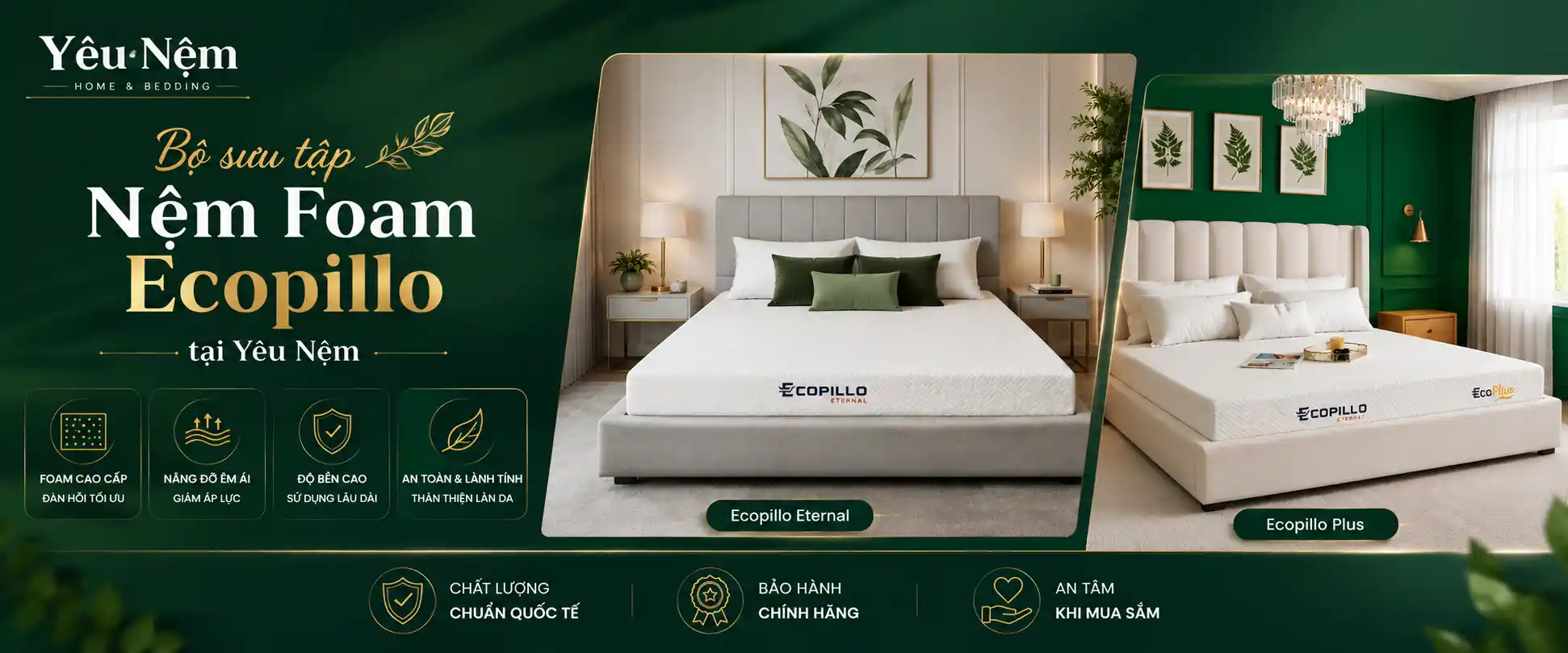 Bộ sưu tập nệm Foam Ecopillo