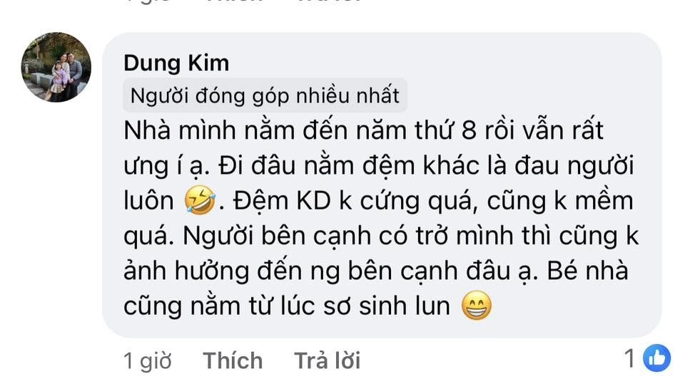 Dùng Nệm Kymdan Bao Lâu Thì Hết Đau Lưng? Chia Sẻ Thực Tế 8 Có khách chia sẻ rằng gia đình đã nằm đến năm thứ 8 nhưng vẫn rất ưng ý, đi nơi khác nằm nệm khác lại thấy đau người.