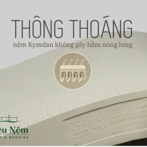 Nệm cao su thiết kế các lỗ bọt hở giúp thông hơi, thoáng khí