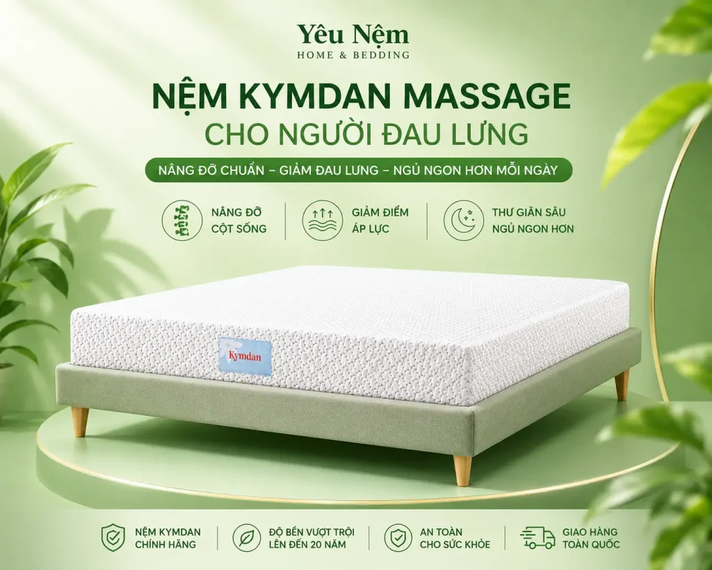 Nệm Kymdan Massage Cho Người Đau Lưng