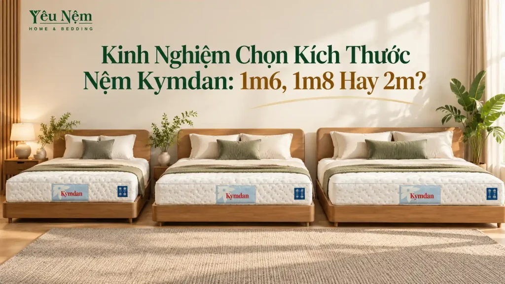 Kinh Nghiệm Chọn Kích Thước Nệm Kymdan: 1m6, 1m8 Hay 2m? 1 Kinh Nghiệm Chọn Kích Thước Nệm Kymdan: 1m6, 1m8 Hay 2m?