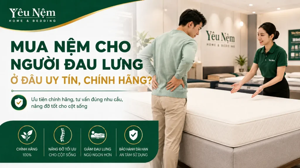 Mua Nệm Cho Người Đau Lưng Ở Đâu Uy Tín, Chính Hãng? 1 Mua Nệm Cho Người Đau Lưng Ở Đâu Uy Tín, Chính Hãng?