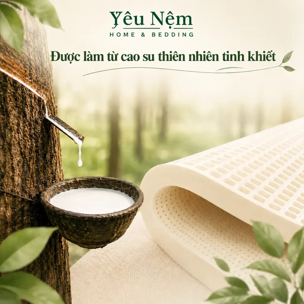 Quà Vu Lan Cho Bố Mẹ Đau Lưng: Vì Sao Nên Chọn Nệm Kymdan Deluxe? 3 Nệm Kymdan được làm từ cao su thiên nhiên tinh khiết nên có tuổi thọ lên tới 20 - 25 năm và có độ đàn hồi rất tối ưu