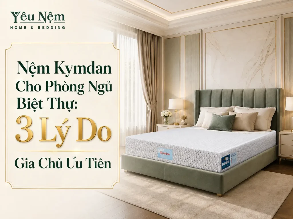 Nệm Kymdan Cho Phòng Ngủ Biệt Thự: 3 Lý Do Gia Chủ Ưu Tiên 1 Nệm Kymdan Cho Phòng Ngủ Biệt Thự: 3 Lý Do Gia Chủ Ưu Tiên