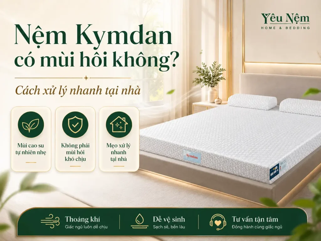 Nệm Kymdan có mùi hôi không? Cách xử lý nhanh tại nhà 1 Nệm Kymdan có mùi hôi không? Cách xử lý nhanh tại nhà