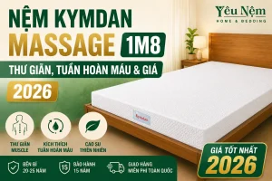 Nệm Kymdan Massage 1m8 — Thư Giãn, Tuần Hoàn Máu & Giá Tốt Nhất 2026
