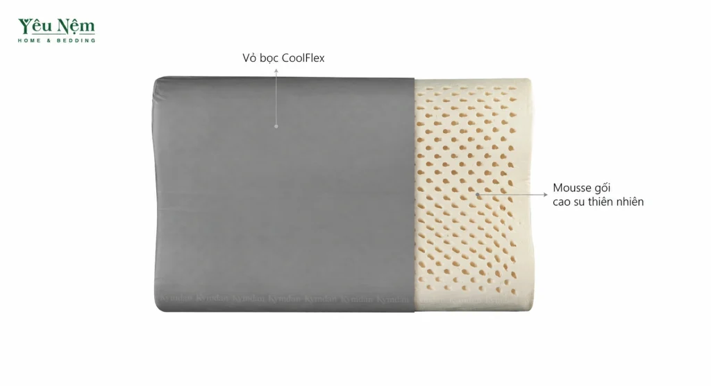 Gối Cao Su Kymdan Có Nóng Bí Không, Có Dùng Được Cho Trẻ Nhỏ Không? 3 vỏ bọc CoolFlex có đặc điểm thông thoáng, co giãn 4 chiều, mềm mịn và mát lạnh khi tiếp xúc