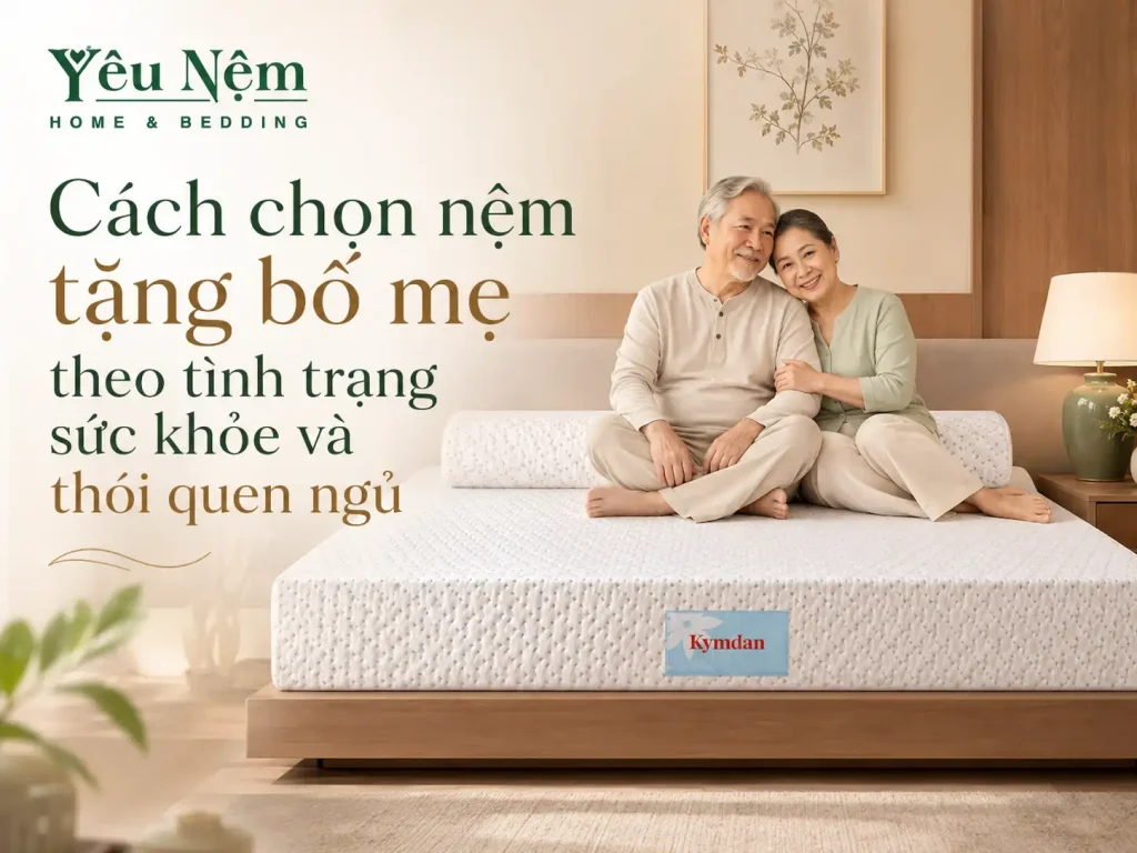Cách Chọn Nệm Tặng Bố Mẹ Theo Tình Trạng Sức Khỏe Và Thói Quen Ngủ 1 Cách Chọn Nệm Tặng Bố Mẹ Theo Tình Trạng Sức Khỏe Và Thói Quen Ngủ
