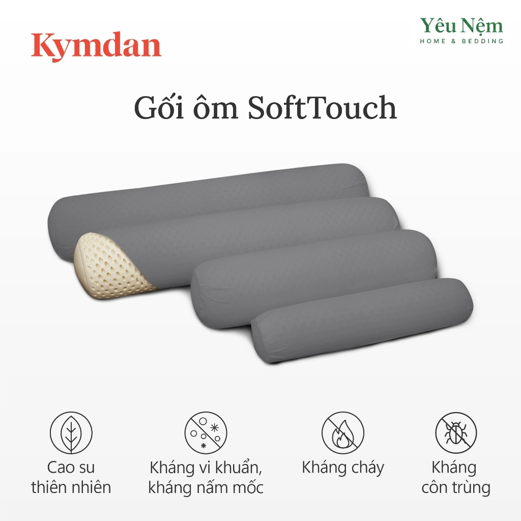 Bảng Giá Gối Kymdan 2026: Tất Cả Các Dòng 3 Gối ôm cao su thiên nhiên Kymdan