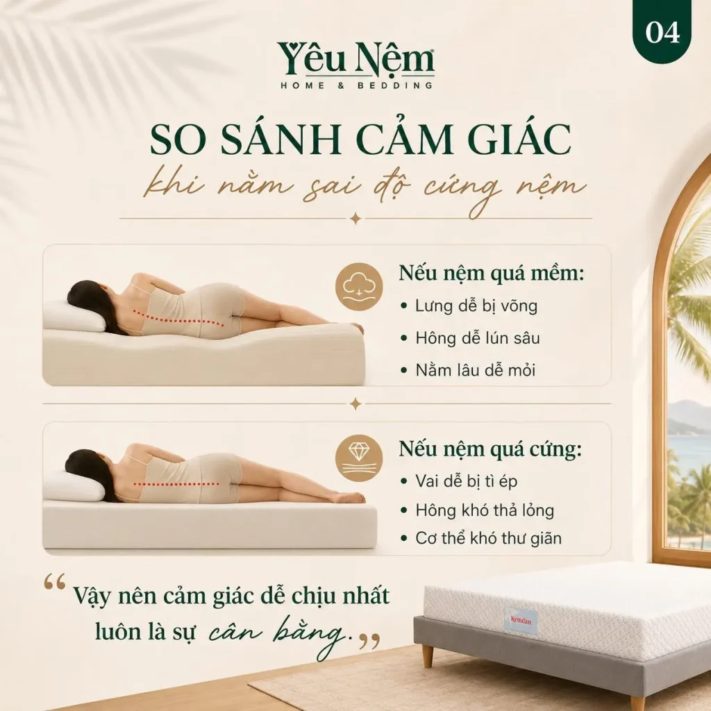 Bí Quyết Chọn Nệm Cho Nhà Mới: Chọn Nệm Nào An Tâm Ngủ Ngon, Khỏi Lo Thay Nệm? 2 Nằm không đúng dòng nệm dễ làm cho chúng ta không chỉ mất ngủ mà lâu dần cũng ảnh hưởng không tốt đến sức khỏe