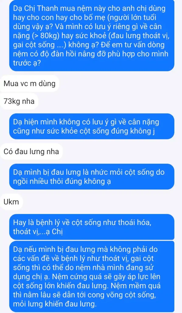 Mua Nệm Kymdan Tại Khánh Hòa – Gợi Ý Đại Lý Uy Tín, Chính Hãng, Giao Tận Nơi 9 Yêu Nệm sẽ hỏi thêm về người nằm, tình trạng lưng, kích thước giường và cảm giác mong muốn để tư vấn dòng nệm hợp hơn