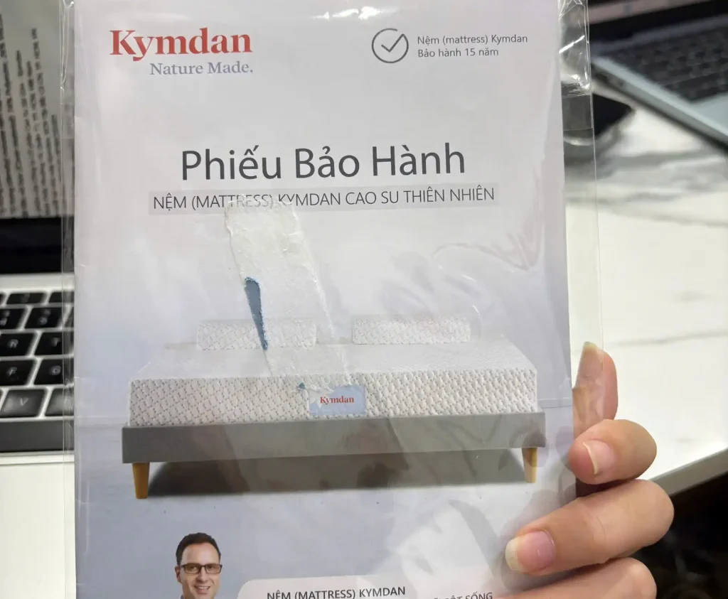 Nệm Kymdan Tại Tây Ninh: Mua Ở Đâu Chính Hãng, Giao Tận Nhà? 5 Phiếu bảo hành vật lý nệm Kymdan sẽ được giao cùng với nệm khi giao hàng đến khách