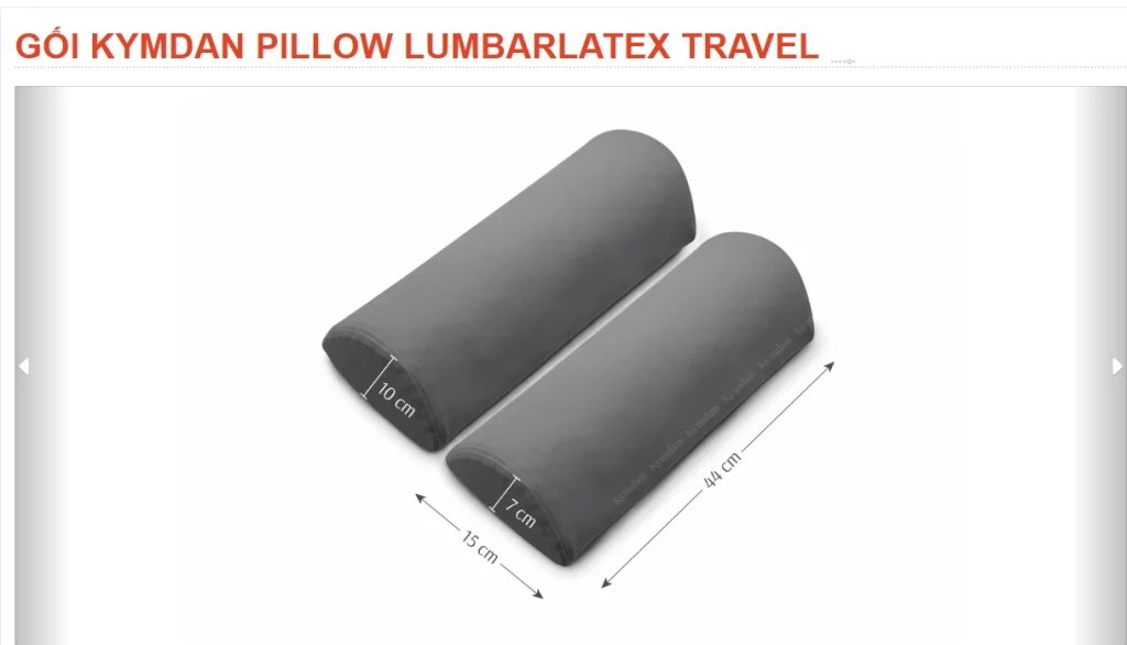 Gối Kymdan Loại Nào Tốt Nhất? So Sánh Các Dòng Đang Bán 10 Gối Kymdan LumbarLatex Travel