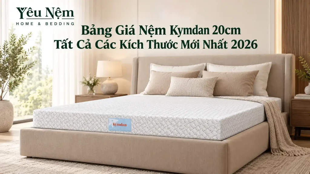 Bảng Giá Nệm Kymdan 20cm Tất Cả Các Kích Thước Mới Nhất 2026 1 Bảng Giá Nệm Kymdan 20cm Tất Cả Các Kích Thước Mới Nhất 2026
