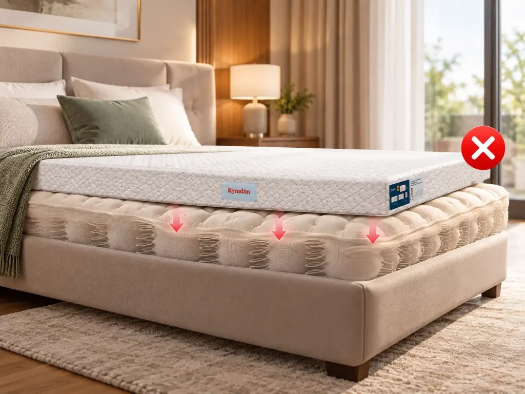 3 kiểu giường không nên chọn nệm kymdan 10cm 5 Giường đã có lớp đệm/lò xo phía trên – đừng đặt thêm nệm 10cm chỉ vì thấy còn thiếu êm