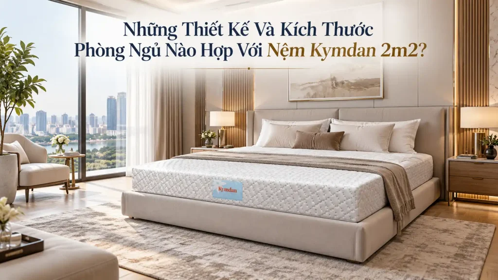 Những Thiết Kế Và Kích Thước Phòng Ngủ Nào Hợp Với Nệm Kymdan 2m2? 1 Những Thiết Kế Và Kích Thước Phòng Ngủ Nào Hợp Với Nệm Kymdan 2m2?