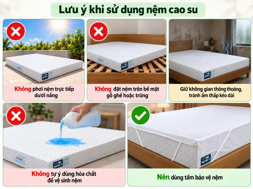 Review độ bền của nệm Kymdan. Có thật dùng bền đến 30 năm? 8 Lưu ý khi bảo quản và sử dụng nệm Kymdan để bền lên tới 25-30 năm
