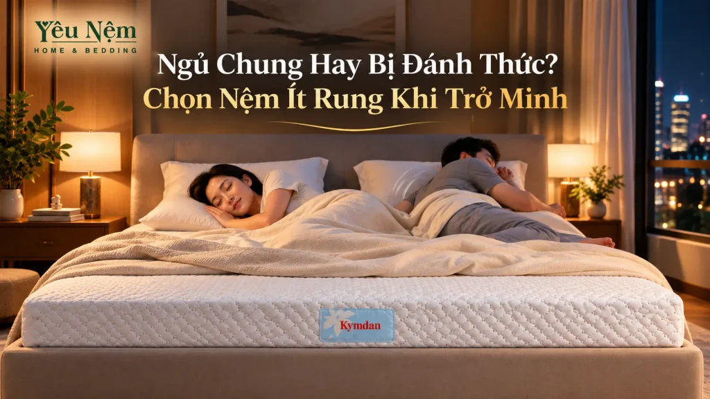 Ngủ Chung Hay Bị Đánh Thức? Chọn Nệm Ít Rung Khi Trở Mình 1 Ngủ Chung Hay Bị Đánh Thức? Chọn Nệm Ít Rung Khi Trở Mình