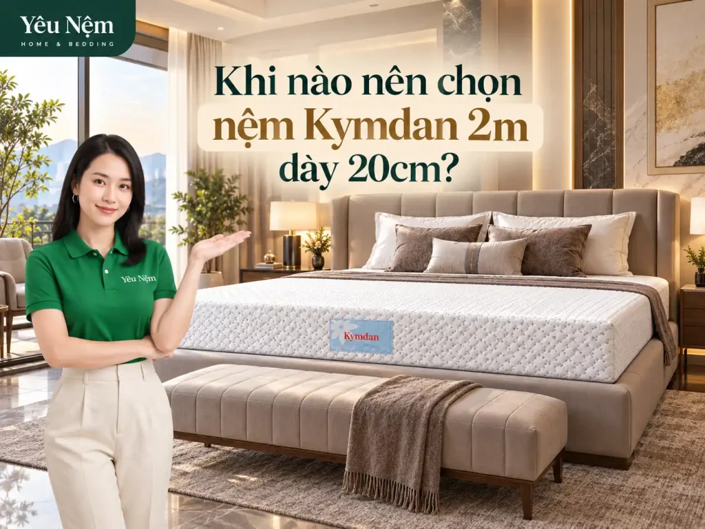 Nệm Kymdan 2m Độ Dày Nào Tốt? So Sánh 10cm, 15cm, 20cm 11 Khi nào nên chọn nệm Kymdan 2m dày 20cm?