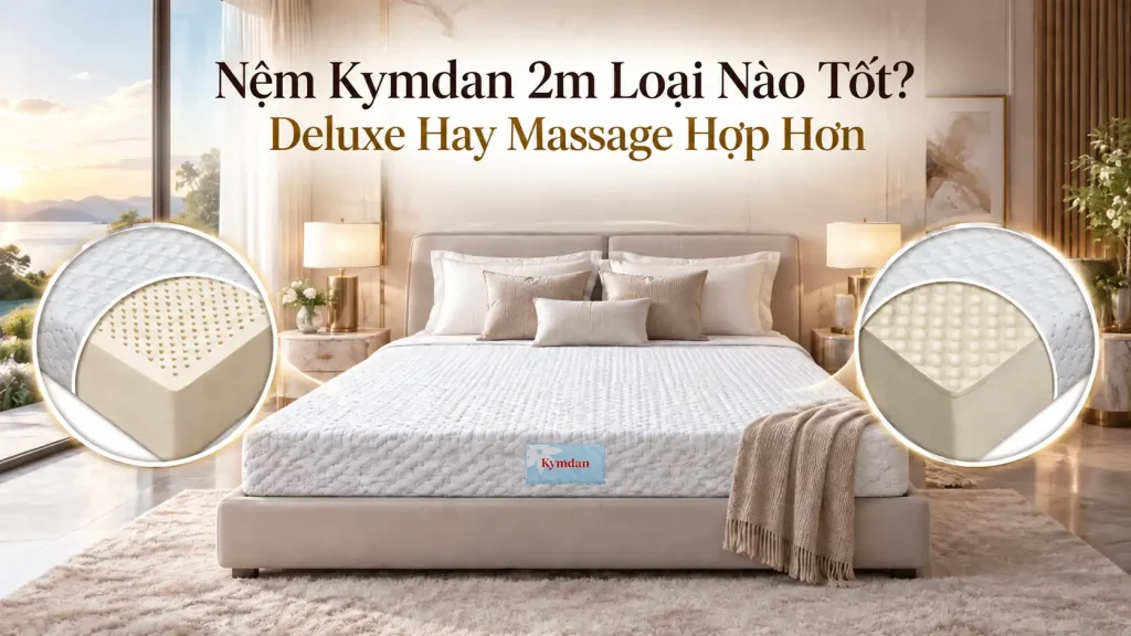 Nệm Kymdan 2m Loại Nào Tốt? Deluxe Hay Massage Hợp Hơn 1 Nệm Kymdan 2m Loại Nào Tốt? Deluxe Hay Massage Hợp Hơn