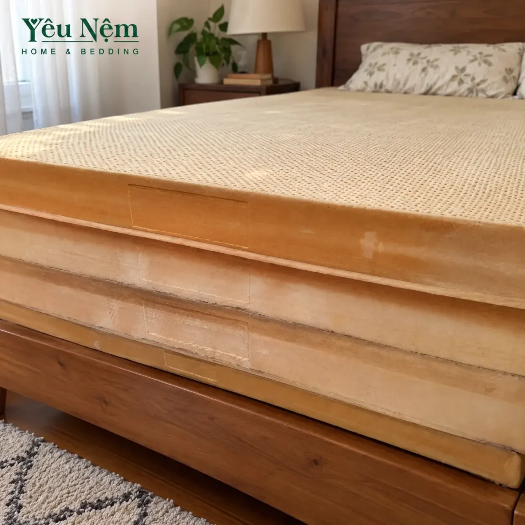Review độ bền của nệm Kymdan. Có thật dùng bền đến 30 năm? 10 Nệm Kymdan đã được sử dụng nhiều năm ở nhà khách hàng của Yêu Nệm