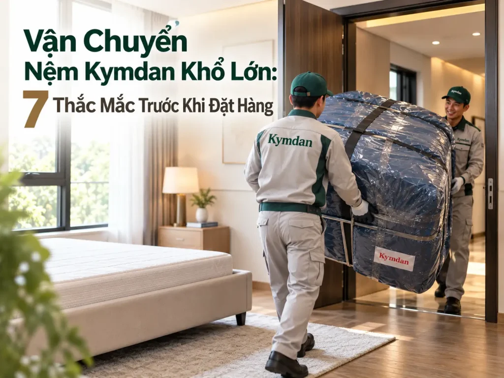 Vận Chuyển Nệm Kymdan Khổ Lớn: 7 Thắc Mắc Trước Khi Đặt Hàng 1 Vận Chuyển Nệm Kymdan Khổ Lớn Vào Nhà: 7 Thắc Mắc Trước Khi Đặt Hàng