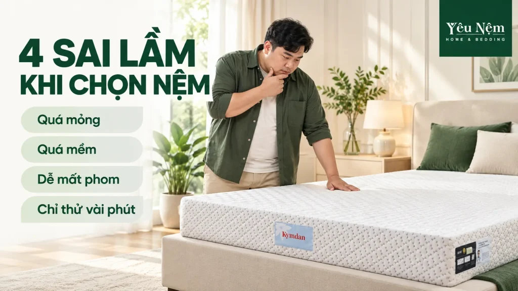 4 sai lầm khiến người nặng cân chọn sai nệm