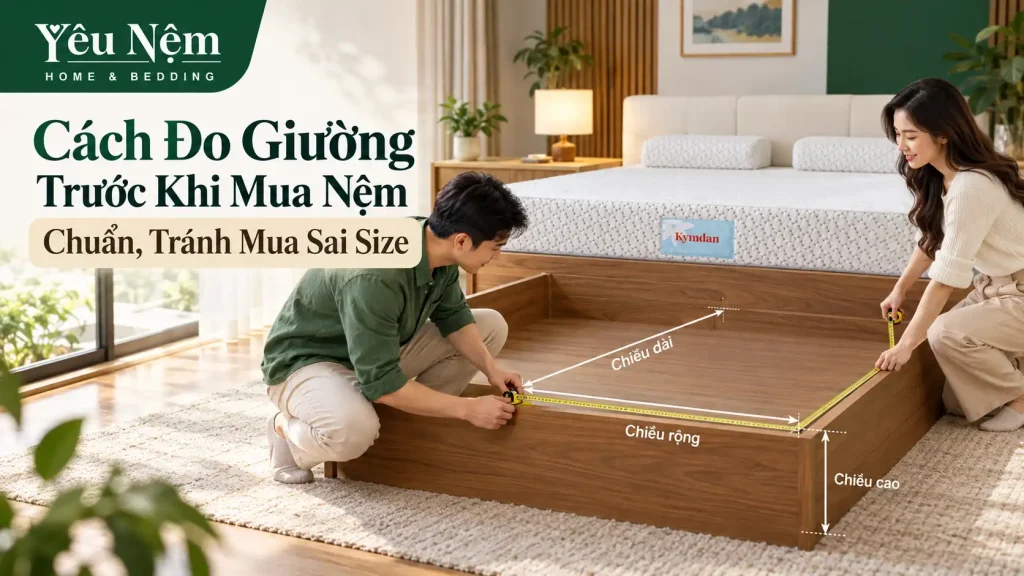 Cách Đo Giường Trước Khi Mua Nệm Chuẩn, Tránh Mua Sai Size