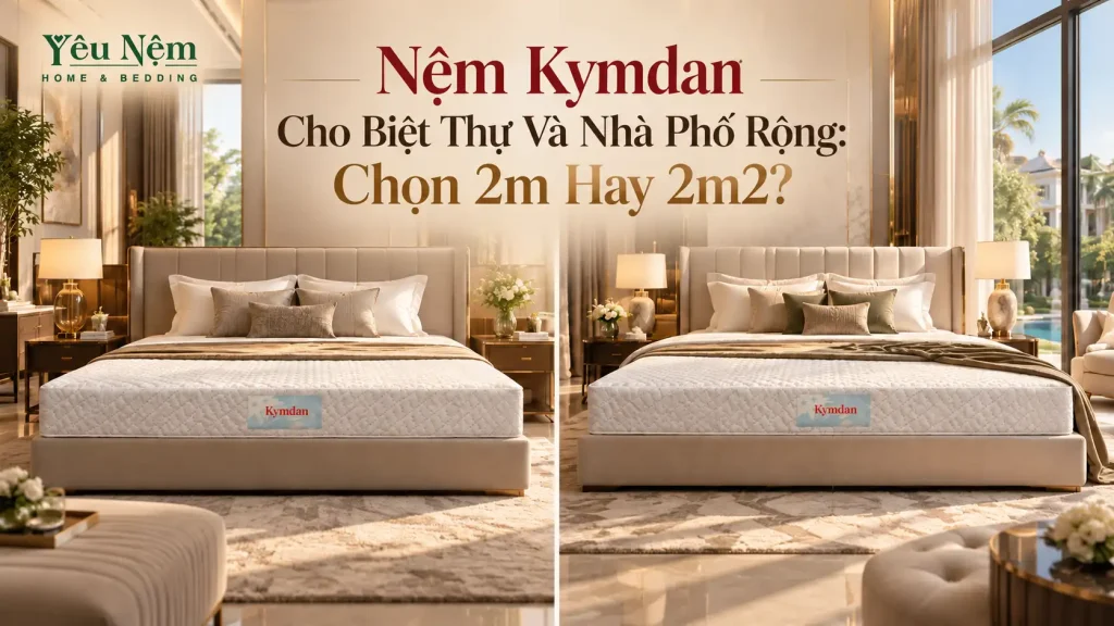Nệm Kymdan Cho Biệt Thự Và Nhà Phố Rộng: Chọn 2m Hay 2m2? 1 Nệm Kymdan Cho Biệt Thự Và Nhà Phố Rộng: Chọn 2m Hay 2m2?